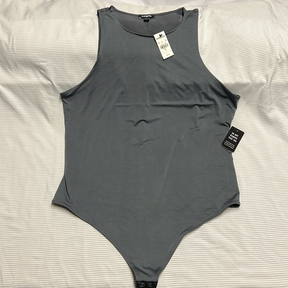Express Body Contour Bodysuit Gray XL